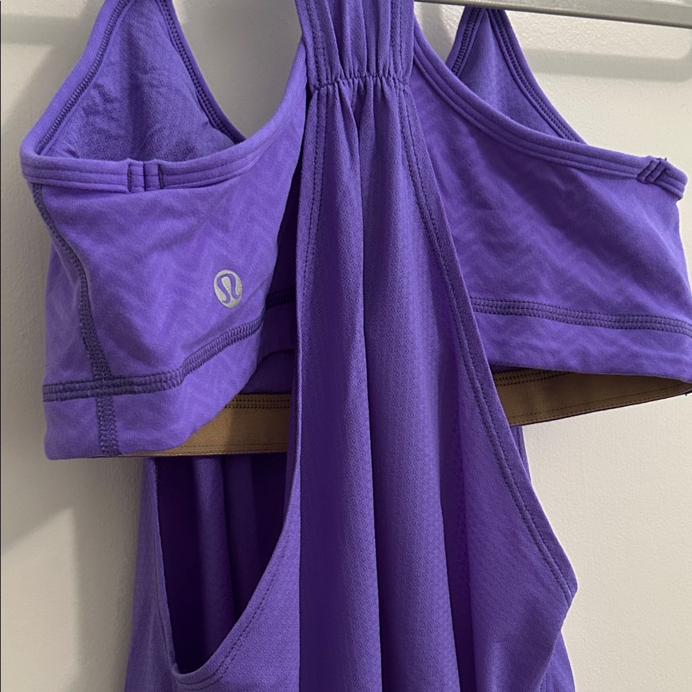 Lululemon No Limits Tank in purple Built in Bra Size 6 (no cups)